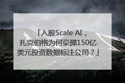 入股Scale AI，扎克伯格为何豪掷150亿美元投资数据标注公司？