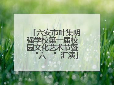 六安市叶集明强学校第一届校园文化艺术节暨“六一”汇演