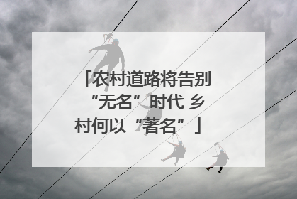 农村道路将告别“无名”时代 乡村何以“著名”