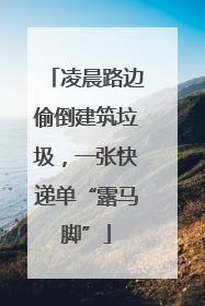 凌晨路边偷倒建筑垃圾，一张快递单“露马脚”