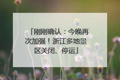 刚刚确认：今晚再次加强！浙江多地景区关闭、停运