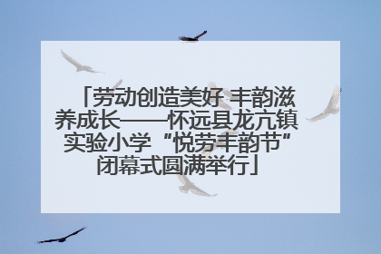 劳动创造美好 丰韵滋养成长——怀远县龙亢镇实验小学“悦劳丰韵节”闭幕式圆满举行