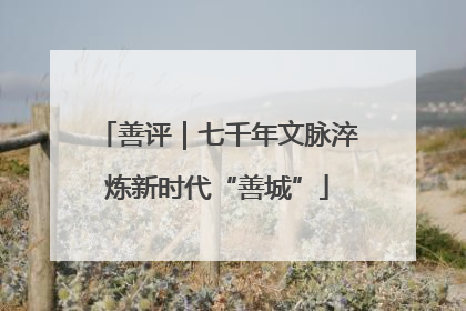 善评｜七千年文脉淬炼新时代“善城”