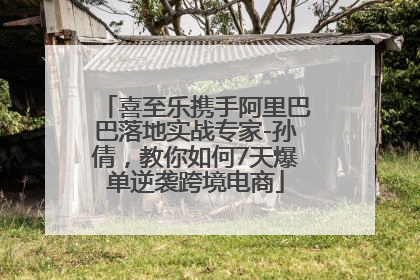 喜至乐携手阿里巴巴落地实战专家-孙倩，教你如何7天爆单逆袭跨境电商