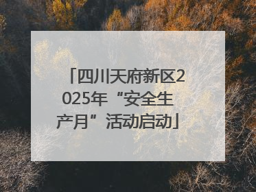 四川天府新区2025年“安全生产月”活动启动