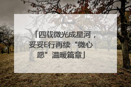 四载微光成星河，妥妥E行再续“微心愿”温暖篇章