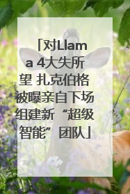 对Llama 4大失所望 扎克伯格被曝亲自下场组建新“超级智能”团队