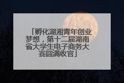 孵化湖湘青年创业梦想，第十二届湖南省大学生电子商务大赛圆满收官