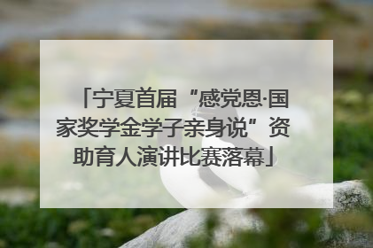 宁夏首届“感党恩·国家奖学金学子亲身说”资助育人演讲比赛落幕