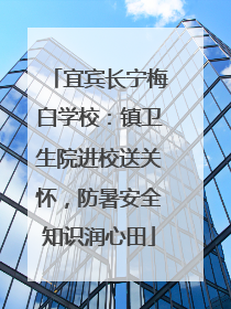 宜宾长宁梅白学校：镇卫生院进校送关怀，防暑安全知识润心田