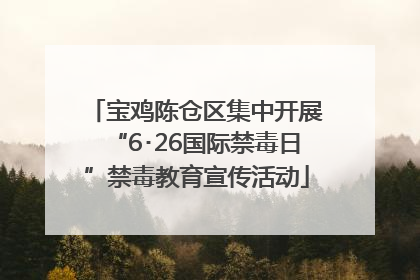 宝鸡陈仓区集中开展“6･26国际禁毒日”禁毒教育宣传活动