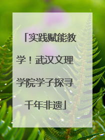 实践赋能教学！武汉文理学院学子探寻千年非遗