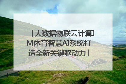 大数据物联云计算IM体育智慧AI系统打造全新关键驱动力