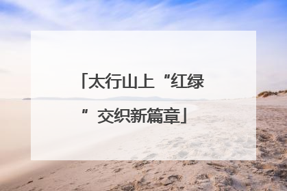 太行山上“红绿”交织新篇章