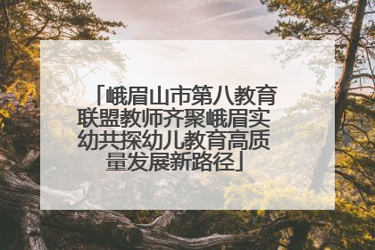 峨眉山市第八教育联盟教师齐聚峨眉实幼共探幼儿教育高质量发展新路径
