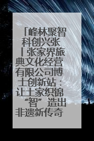 峰林聚智 科创兴张丨张家界旅典文化经营有限公司博士创新站：让土家织锦“智”造出非遗新传奇