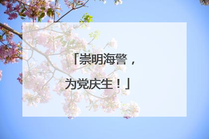 崇明海警，为党庆生！