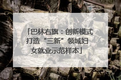 巴林右旗：创新模式 打造“三新”领域妇女就业示范样本