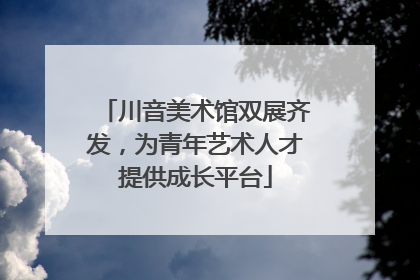 川音美术馆双展齐发，为青年艺术人才提供成长平台