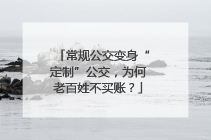 常规公交变身“定制”公交，为何老百姓不买账？