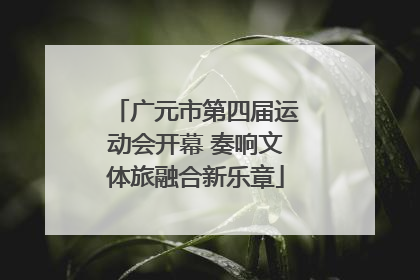 广元市第四届运动会开幕 奏响文体旅融合新乐章