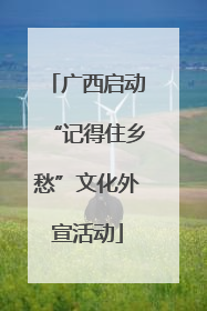 广西启动“记得住乡愁”文化外宣活动