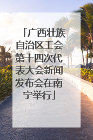 广西壮族自治区工会第十四次代表大会新闻发布会在南宁举行