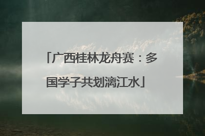 广西桂林龙舟赛：多国学子共划漓江水