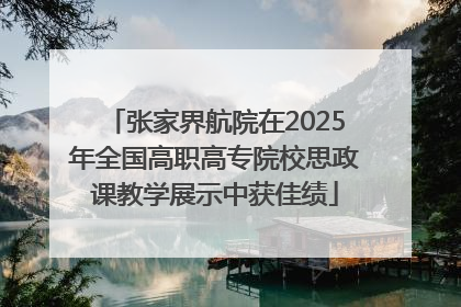 张家界航院在2025年全国高职高专院校思政课教学展示中获佳绩