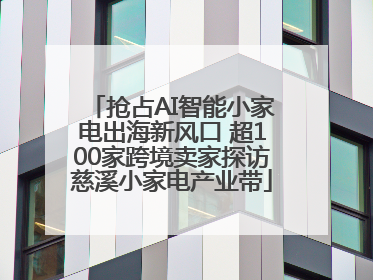 抢占AI智能小家电出海新风口 超100家跨境卖家探访慈溪小家电产业带
