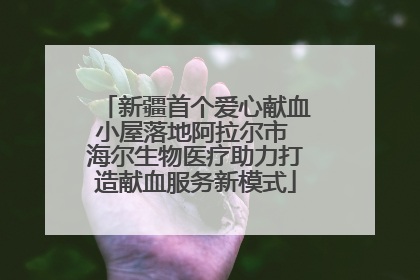 新疆首个爱心献血小屋落地阿拉尔市 海尔生物医疗助力打造献血服务新模式