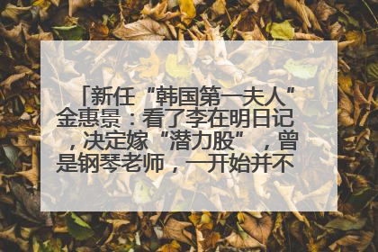 新任“韩国第一夫人”金惠景：看了李在明日记，决定嫁“潜力股”，曾是钢琴老师，一开始并不支持丈夫从政