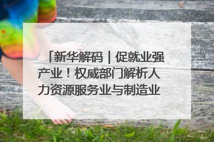 新华解码｜促就业强产业！权威部门解析人力资源服务业与制造业融合发展试点