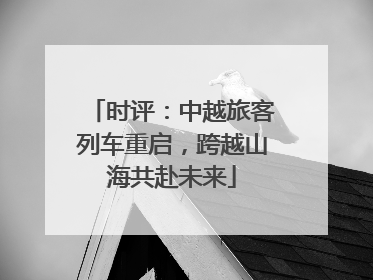时评：中越旅客列车重启，跨越山海共赴未来