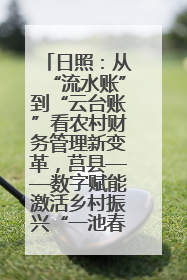 日照：从“流水账”到“云台账”看农村财务管理新变革，莒县——数字赋能激活乡村振兴“一池春水”