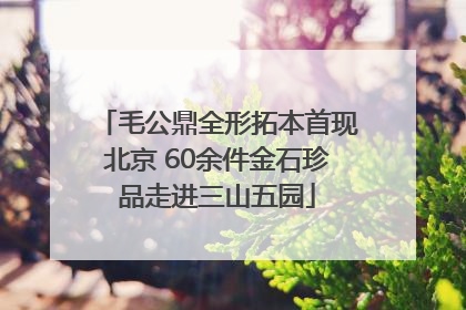 毛公鼎全形拓本首现北京 60余件金石珍品走进三山五园
