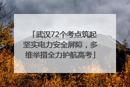 武汉72个考点筑起坚实电力安全屏障，多维举措全力护航高考