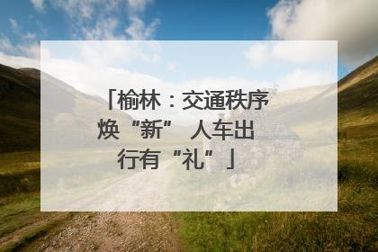 榆林：交通秩序焕“新” 人车出行有“礼”