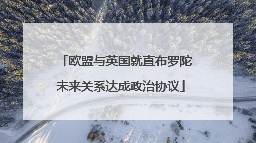 欧盟与英国就直布罗陀未来关系达成政治协议