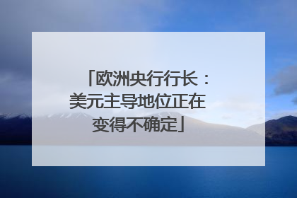 欧洲央行行长：美元主导地位正在变得不确定