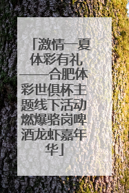 激情一夏 体彩有礼——合肥体彩世俱杯主题线下活动燃爆骆岗啤酒龙虾嘉年华