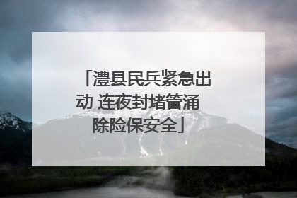 澧县民兵紧急出动 连夜封堵管涌除险保安全