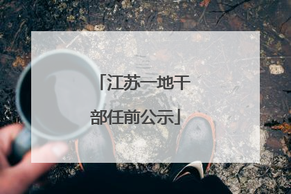 江苏一地干部任前公示