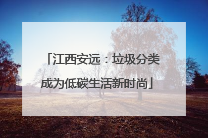 江西安远：垃圾分类成为低碳生活新时尚