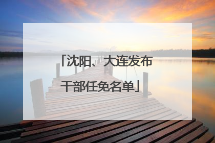 沈阳、大连发布干部任免名单