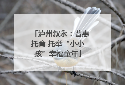 泸州叙永：普惠托育 托举“小小孩”幸福童年