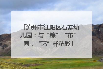 泸州市江阳区石寨幼儿园：与“粽”“布”同，“艺”样精彩