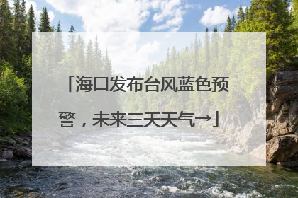 海口发布台风蓝色预警，未来三天天气→