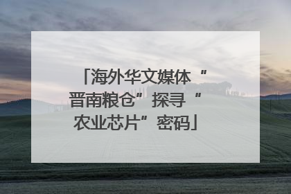 海外华文媒体“晋南粮仓”探寻“农业芯片”密码
