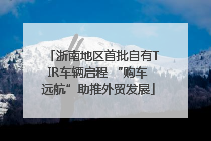 浙南地区首批自有TIR车辆启程 “购车远航”助推外贸发展